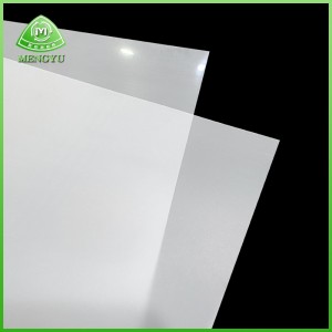 Translucent PET sheet material Plastic film Heat transfer Printing film  Printing Hot stamping film  Single-side coating